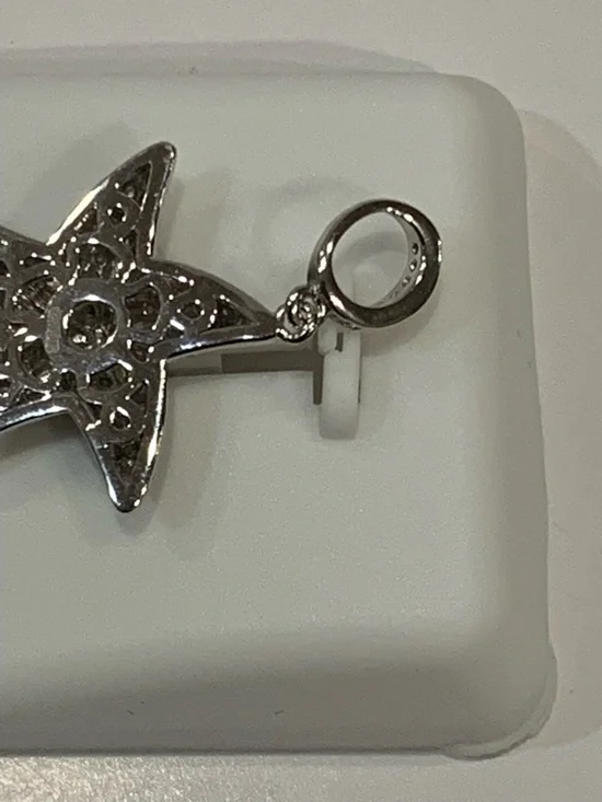Sterling Silver .925 & Moissanite 1.50 CTW Starfish Pendant - Picture 6 of 10
